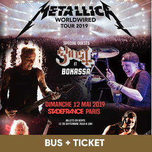 Hard-rock/Métal METALLICA - STADE DE FRANCE BUS + TICKET BRUXELLES - BRUSSEL Hard-rock/Métal METALLICA - STADE DE FRANCE BUS + TICKET BRUXELLES - BRUSSEL