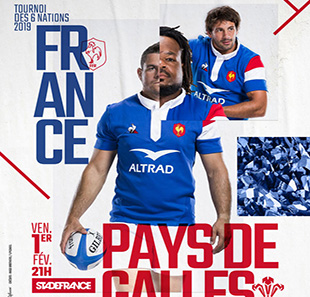 Rugby FRANCE / PAYS DE GALLES TOURNOI DES 6 NATIONS ST DENIS