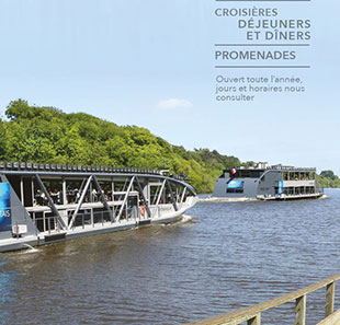 Excursie CROISIERE DEJEUNER OU DINER WEEKEND DE 2H30 SUR L'ERDRE NANTES