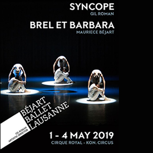 Klassiek dans BÉJART BALLET LAUSANNE SYNCOPE, BREL ET BARBARA BRUXELLES - BRUSSEL