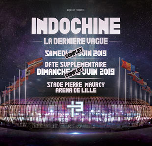 Pop-rock/Folk INDOCHINE LA DERNIERE VAGUE VILLENEUVE D ASCQ