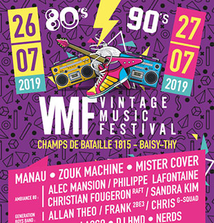 Pop-rock/Folk VINTAGE MUSIC FESTIVAL - 80'S PASS VENDREDI BAISI-THY