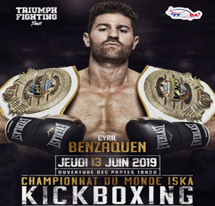 Boxe TRIUMPH FIGHTING TOUR CHAMPIONNAT DU MONDE DE KICKBOXING PARIS