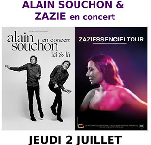 Variété en Frans chanson ALAIN SOUCHON & ZAZIE MONTELIMAR AGGLO FESTIVAL 2020 MONTELIMAR
