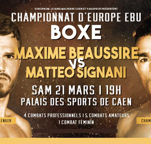 Box CHAMPIONNAT D'EUROPE EBU - BOXE CAEN