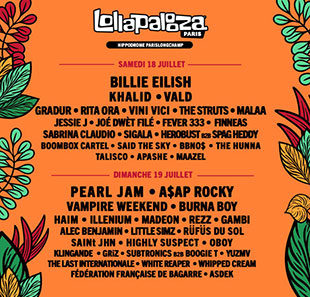 Pop-rock/Folk LOLLAPALOOZA PARIS PASS 1 JOUR PARIS