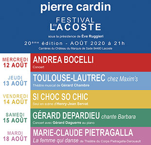 Groot evenement Festival Lacoste 2020 - 20ème Edition