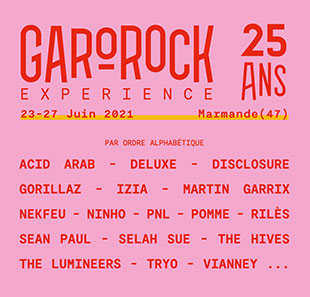 Electronische muziek GAROROCK 25' - PASS 5 JOURS VALABLE DU 23.06.21 AU 27.06.21 MARMANDE
