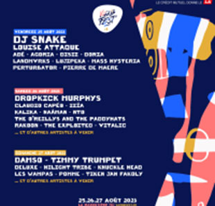 Variété en Frans chanson V AND B FEST-P2J VEN/SAM + CAMPING Valable les 25 et 26 Aout 2023 CHATEAU GONTIER