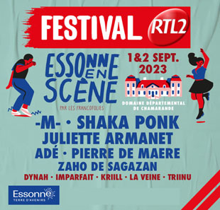Varit en Frans chanson FESTIVAL RTL2 ESSONNE EN SCENE PASS 1 JOUR CHAMARANDE